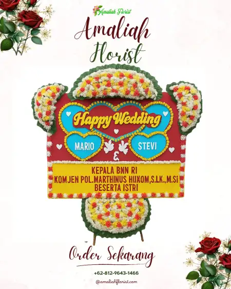 Papan Bunga Pernikahan Alas Sumur